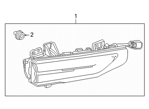 2023 Chevy Bolt EUV Combination Lamp Assy, Rear Driver Side Diagram for 42779963