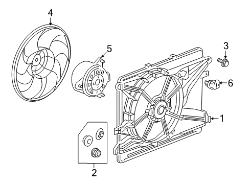 2009 Saturn Vue Cooling System, Radiator, Water Pump, Cooling Fan Diagram 6 - Thumbnail