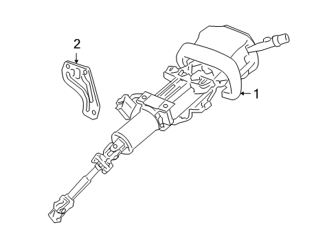 2007 Cadillac DTS Steering Column, Steering Wheel & Trim Diagram 2 - Thumbnail