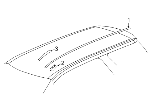 2012 Chevy Traverse Exterior Trim - Roof Diagram