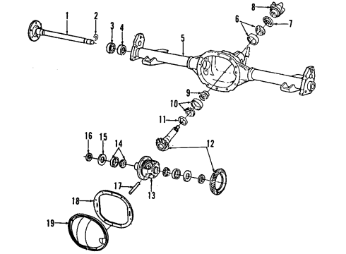2004 GMC Safari Rear Axle, Differential, Propeller Shaft Diagram
