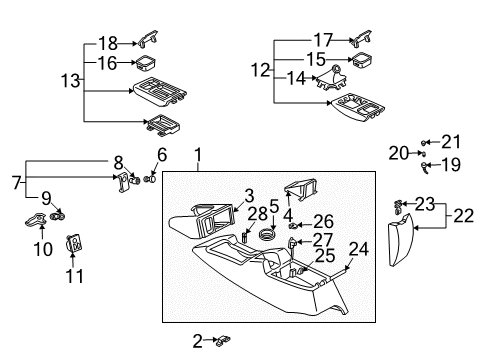 1994 Chevy Camaro Center Console Diagram