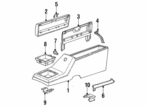 1986 GMC S15 Jimmy Compartment Diagram for 15653439
