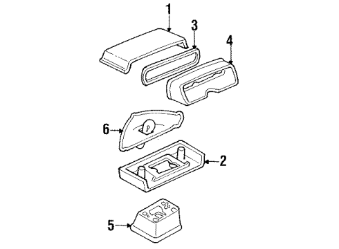 1989 Pontiac Grand Am High Mount Lamp, Gray Diagram for 5975772