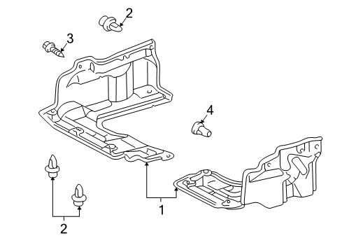 2006 Pontiac Vibe Under Cover Diagram for 88970715