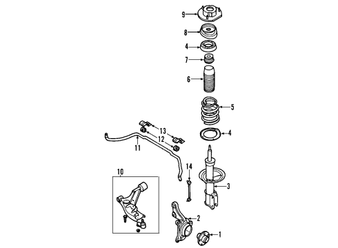 2009 Chevy HHR Bushings Diagram for 25798129