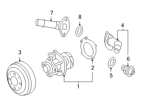 2005 Buick Rainier Pulley Diagram for 24576970