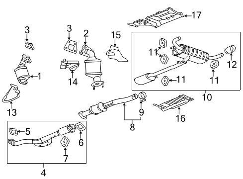 2015 GMC Terrain Tail Pipe Diagram for 22837450