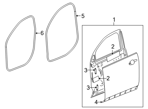 2010 GMC Terrain Front Door Diagram