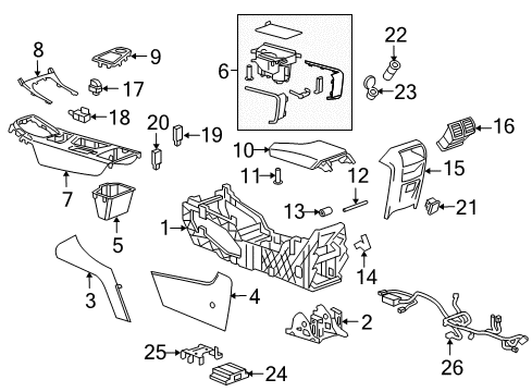 2012 Buick Regal Cup Holder, Black Diagram for 22742329