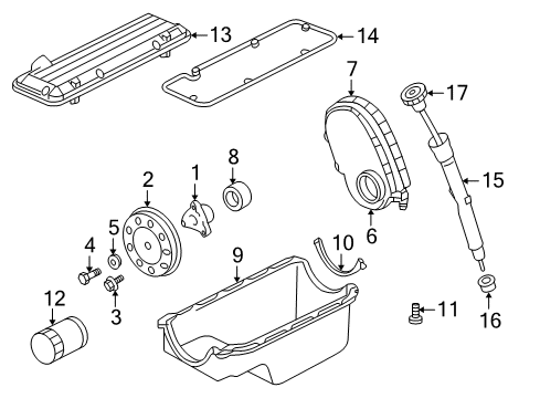 2000 GMC Sonoma Engine Parts & Mounts, Timing, Lubrication System Diagram 3 - Thumbnail