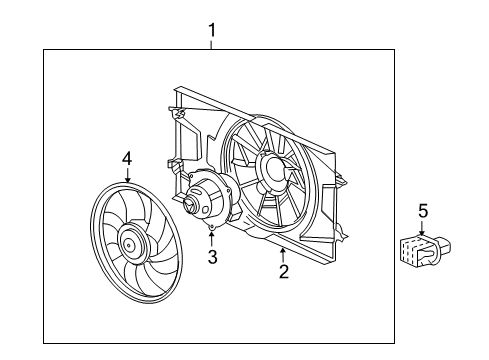 2007 Pontiac G5 Cooling System, Radiator, Water Pump, Cooling Fan Diagram 3 - Thumbnail