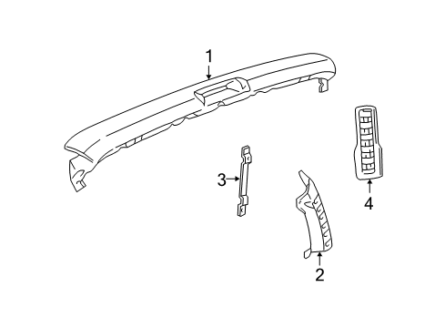 1997 Chevy Express 2500 Exterior Trim - Rear Body Diagram