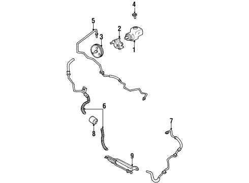 1997 Cadillac Eldorado P/S Pump & Hoses, Steering Gear & Linkage Diagram 3 - Thumbnail