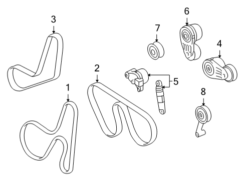 2007 Cadillac XLR Drive Belt Diagram for 12599847