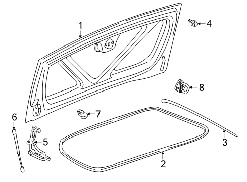 2003 Chevy Corvette Trunk Lid Diagram