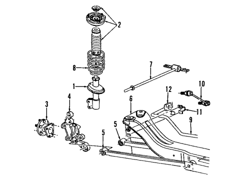 1999 Saturn SW2 Coil Spring, Rear Diagram for 21013412