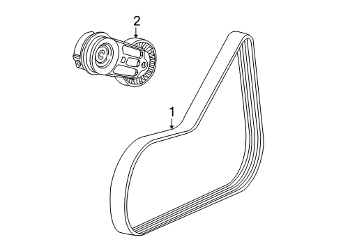 2006 Saturn Ion Belts & Pulleys, Cooling Diagram 3 - Thumbnail