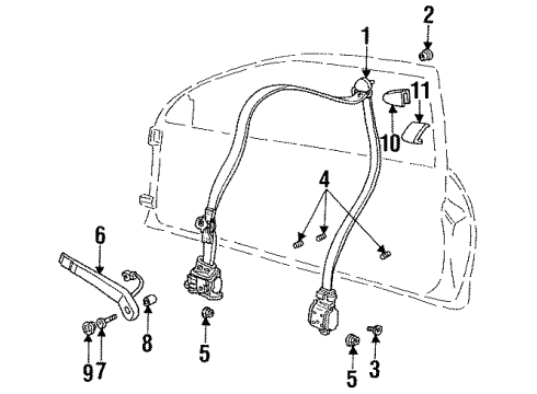 1994 Buick Skylark Front Seat Belts Diagram