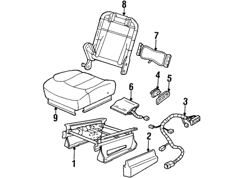 2000 Chevy Tahoe Tracks & Components Diagram 4 - Thumbnail