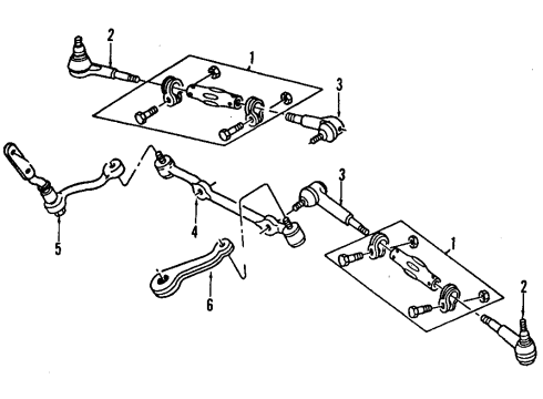 1992 GMC Jimmy P/S Pump & Hoses, Steering Gear & Linkage Diagram 5 - Thumbnail