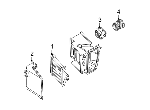 2004 GMC Safari Heater Core & Control Valve Diagram