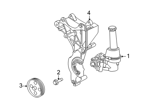 2009 Hummer H3 P/S Pump & Hoses, Steering Gear & Linkage Diagram 3 - Thumbnail