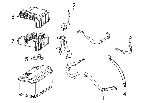 2023 GMC Sierra 1500 Negative Cable Diagram for 84789726