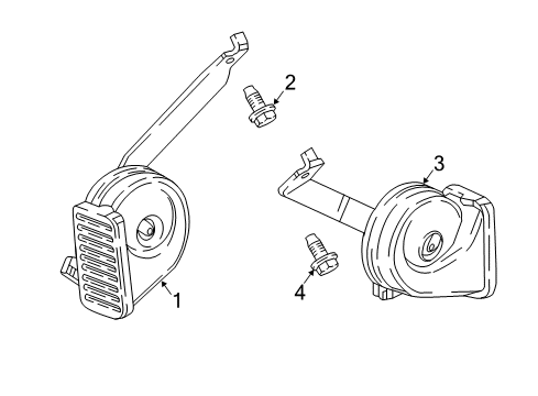 2020 Buick Regal TourX High Note Horn Diagram for 39088254