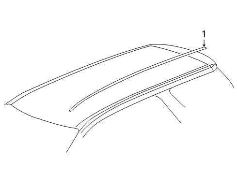 2008 GMC Acadia Exterior Trim - Roof Diagram