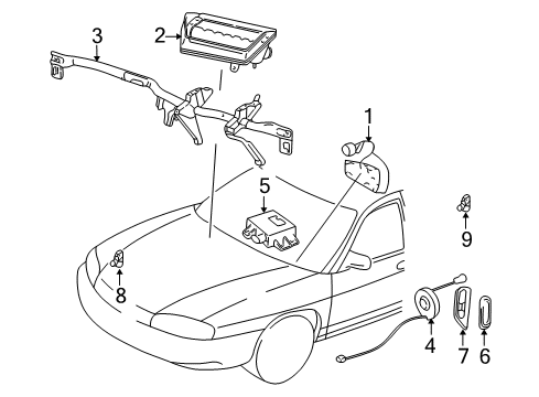 2000 Chevy Impala Air Bag Components Diagram