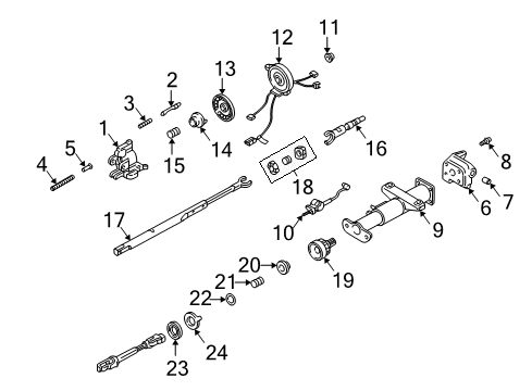1997 Chevy Venture Steering Column Housing & Components, Shaft & Internal Components Diagram