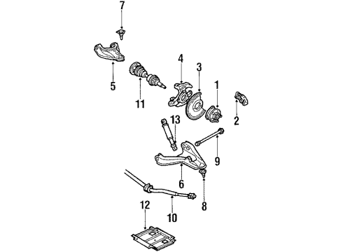 1986 Chevy S10 Stabilizer Bar Diagram for 15677616