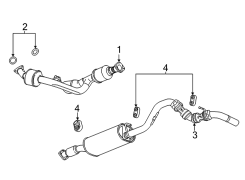 2021 GMC Savana 2500 Exhaust Components Diagram 3 - Thumbnail