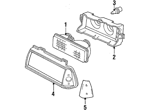 1990 Oldsmobile 98 Bulbs Diagram