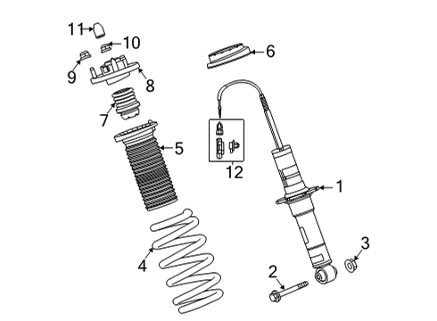 2021 Chevy Corvette Shock Nut, Rear Lower Diagram for 11547103