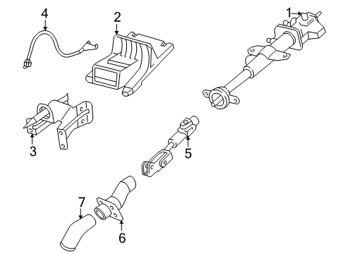 1998 Pontiac Trans Sport Column Assembly Diagram for 26065107