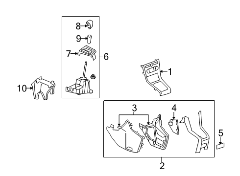 2008 Saturn Vue Shifter Assembly Diagram for 20863686