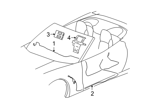 2010 Chevy Corvette Cable, Driver Side Diagram for 25896191