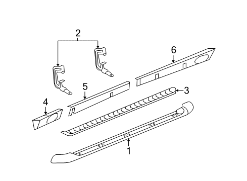 2007 Cadillac Escalade EXT Running Board Diagram 4 - Thumbnail