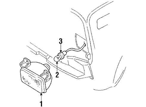 1995 GMC G2500 Park Lamps Diagram 2 - Thumbnail