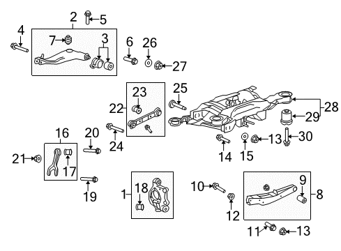 2012 Chevy Camaro Trailing Arm Bolt Diagram for 92138876