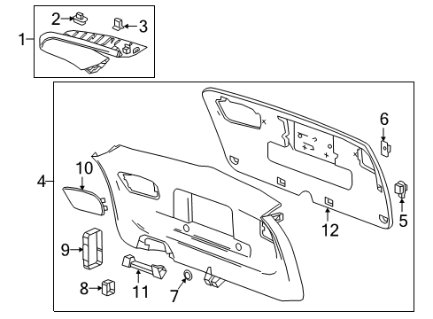 2018 Buick Regal TourX Interior Trim - Lift Gate Diagram