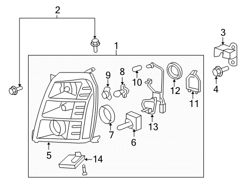 2007 Cadillac Escalade Headlamps Diagram