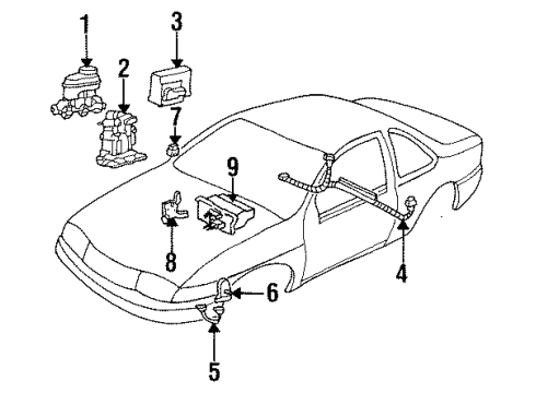 1992 Chevy Corsica Anti-Lock Brakes Diagram