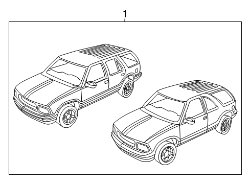 1999 GMC Jimmy Stripe Tape Diagram for 15003817