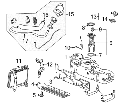 2010 GMC Sierra 3500 HD Diesel Fuel Supply Diagram