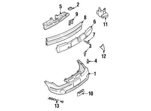 2000 Pontiac Grand Prix Front Bumper Diagram