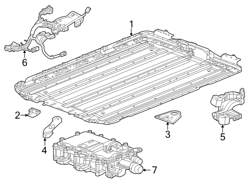 2024 Cadillac LYRIQ Support Bracket, Rear Passenger Side Diagram for 84975637