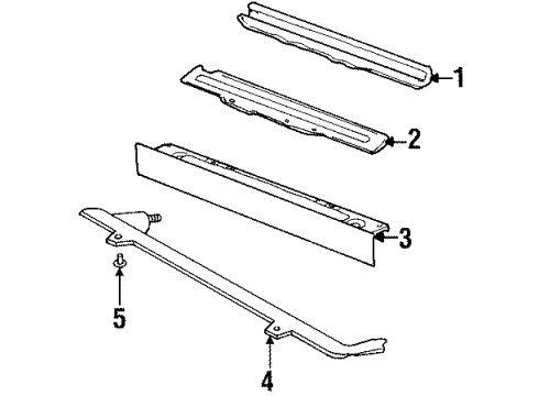 1997 Oldsmobile Cutlass Splash Shield Retainer Diagram for 10048668